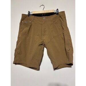 Kuhl Men Size 36 Konfidant Air Tan Shorts 5103 10" Inseam Stains